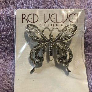 Red velvet brooch